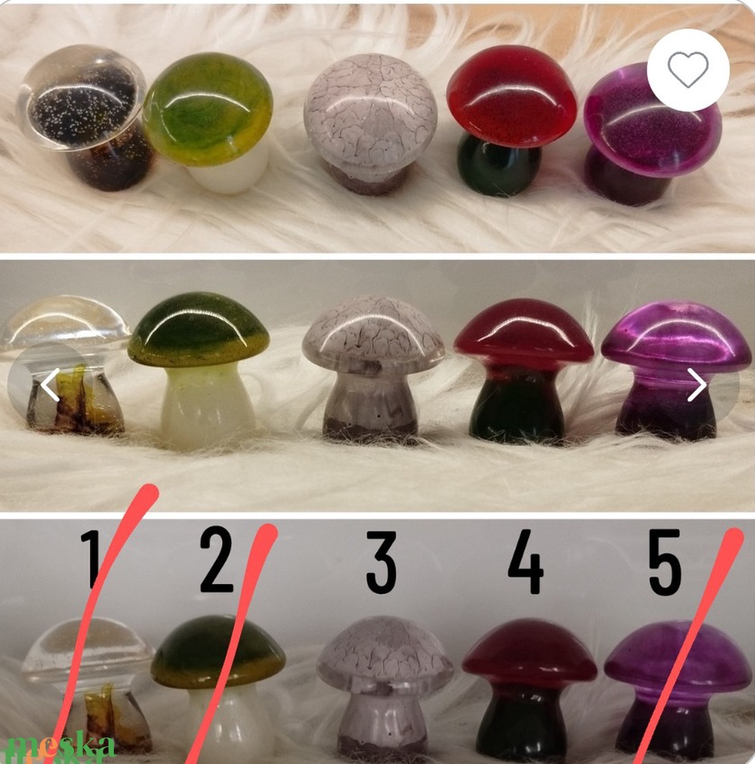 Kicsi gomba dekoráció -több színben - otthon & életmód - dekoráció - dekoratív figurák és szobrok - Meska.hu