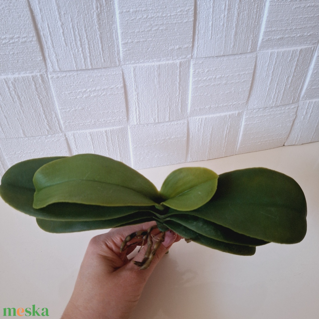 Élethű,gumis orchidea levél III. - kellékek & szerszámok - dekorációs kellékek - egyéb kellékek - Meska.hu
