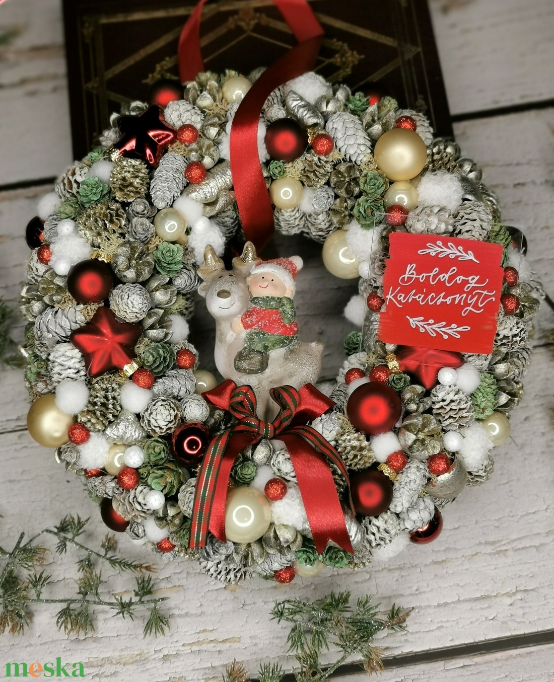 Karácsonyi kopogtató - karácsony - adventi díszek - adventi ajtódísz - Meska.hu Karácsonyi kopogtató - karácsony - adventi díszek - adventi ajtódísz - Meska.hu