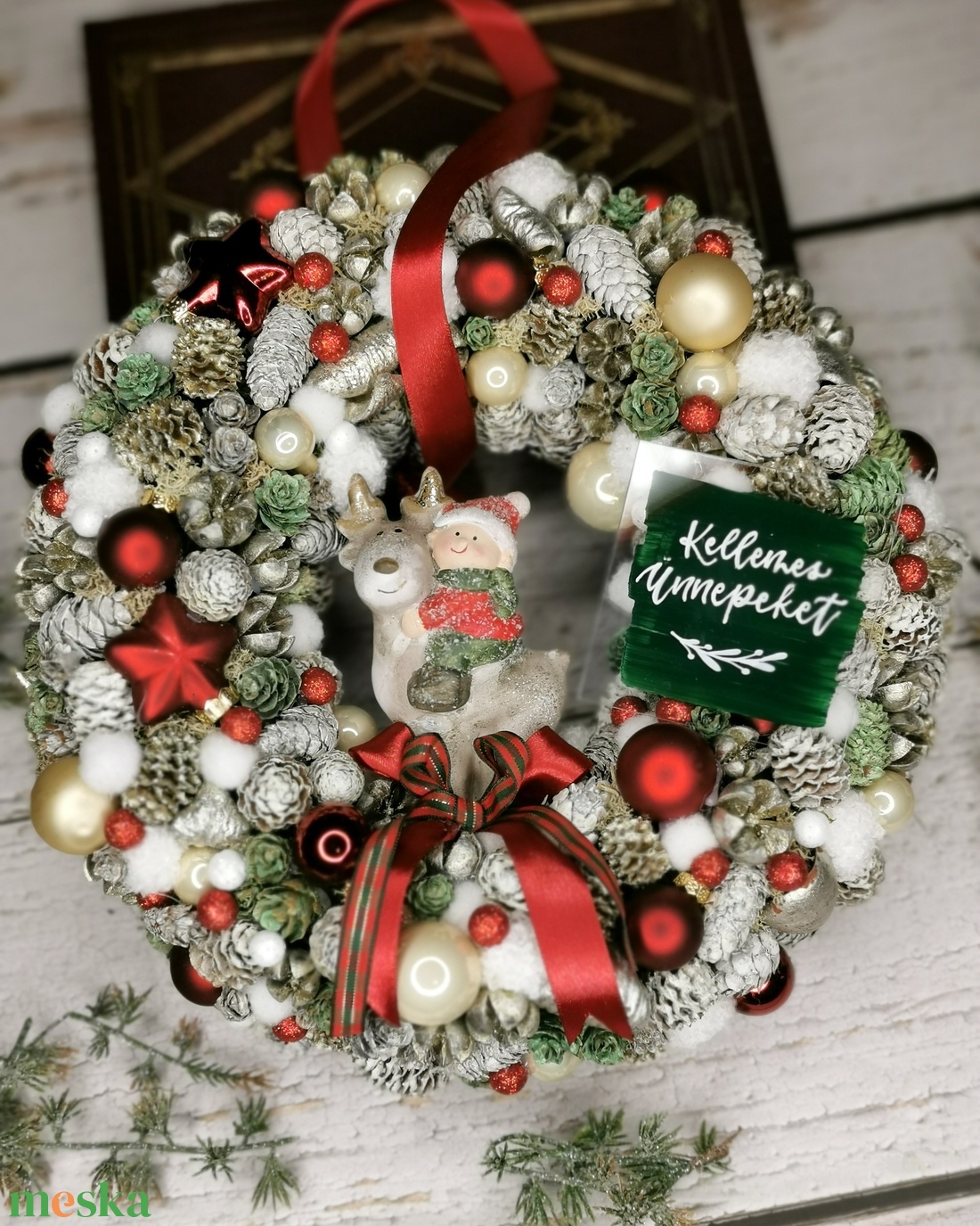 Karácsonyi kopogtató - karácsony - adventi díszek - adventi ajtódísz - Meska.hu Karácsonyi kopogtató - karácsony - adventi díszek - adventi ajtódísz - Meska.hu