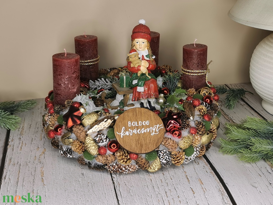 Hagyományos adventi koszorú - karácsony - adventi díszek - adventi koszorú - Meska.hu Hagyományos adventi koszorú - karácsony - adventi díszek - adventi koszorú - Meska.hu