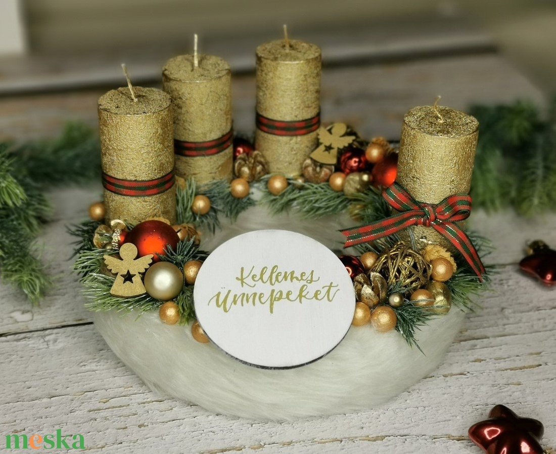 Adventi koszorú klasszikus színekben - karácsony - adventi díszek - adventi koszorú - Meska.hu Adventi koszorú klasszikus színekben - karácsony - adventi díszek - adventi koszorú - Meska.hu