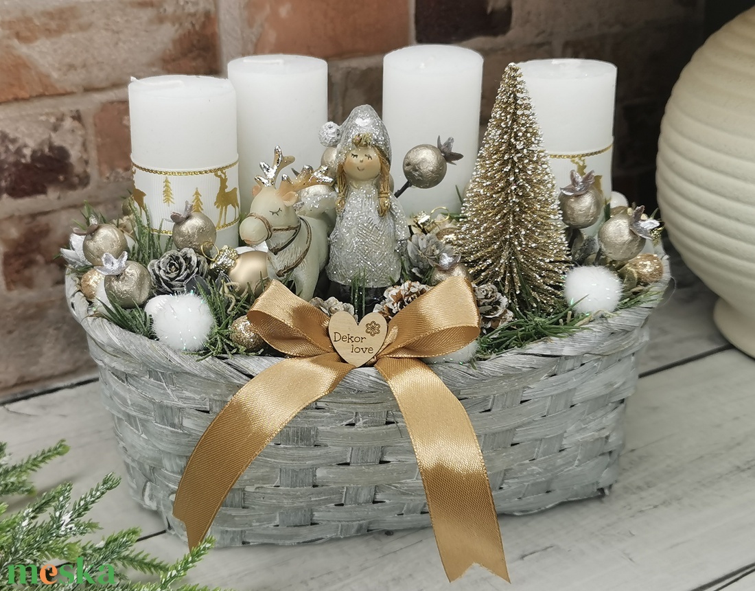 Adventi asztaldísz - karácsony - adventi díszek - adventi asztaldísz - Meska.hu