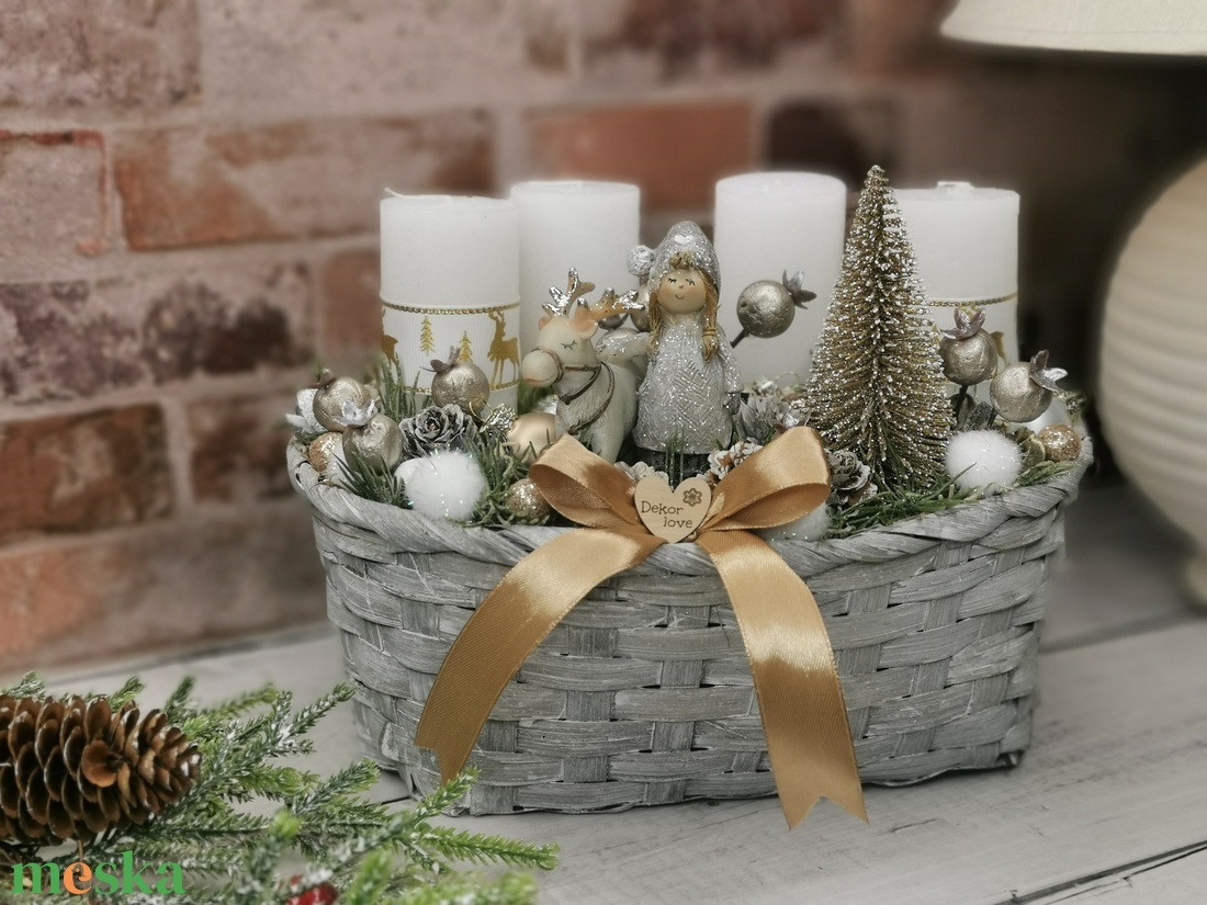 Adventi asztaldísz - karácsony - adventi díszek - adventi asztaldísz - Meska.hu
