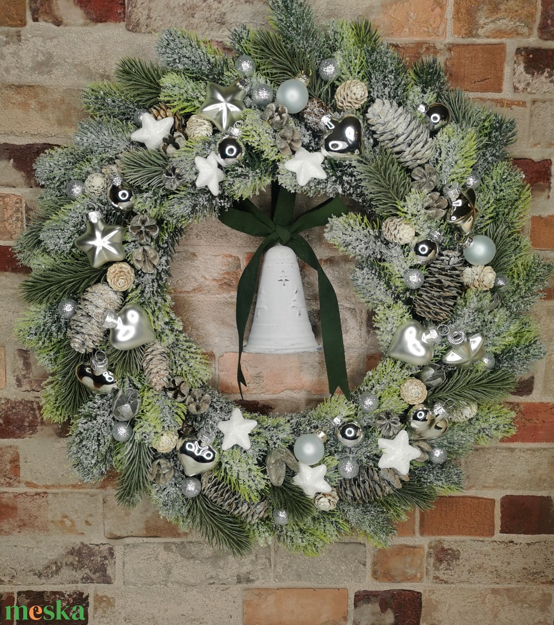 Adventi kopogtató haranggal - karácsony - adventi díszek - adventi ajtódísz - Meska.hu