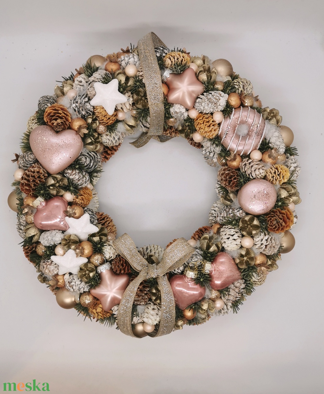 Ünnepi kopogtató - karácsony - adventi díszek - adventi ajtódísz - Meska.hu