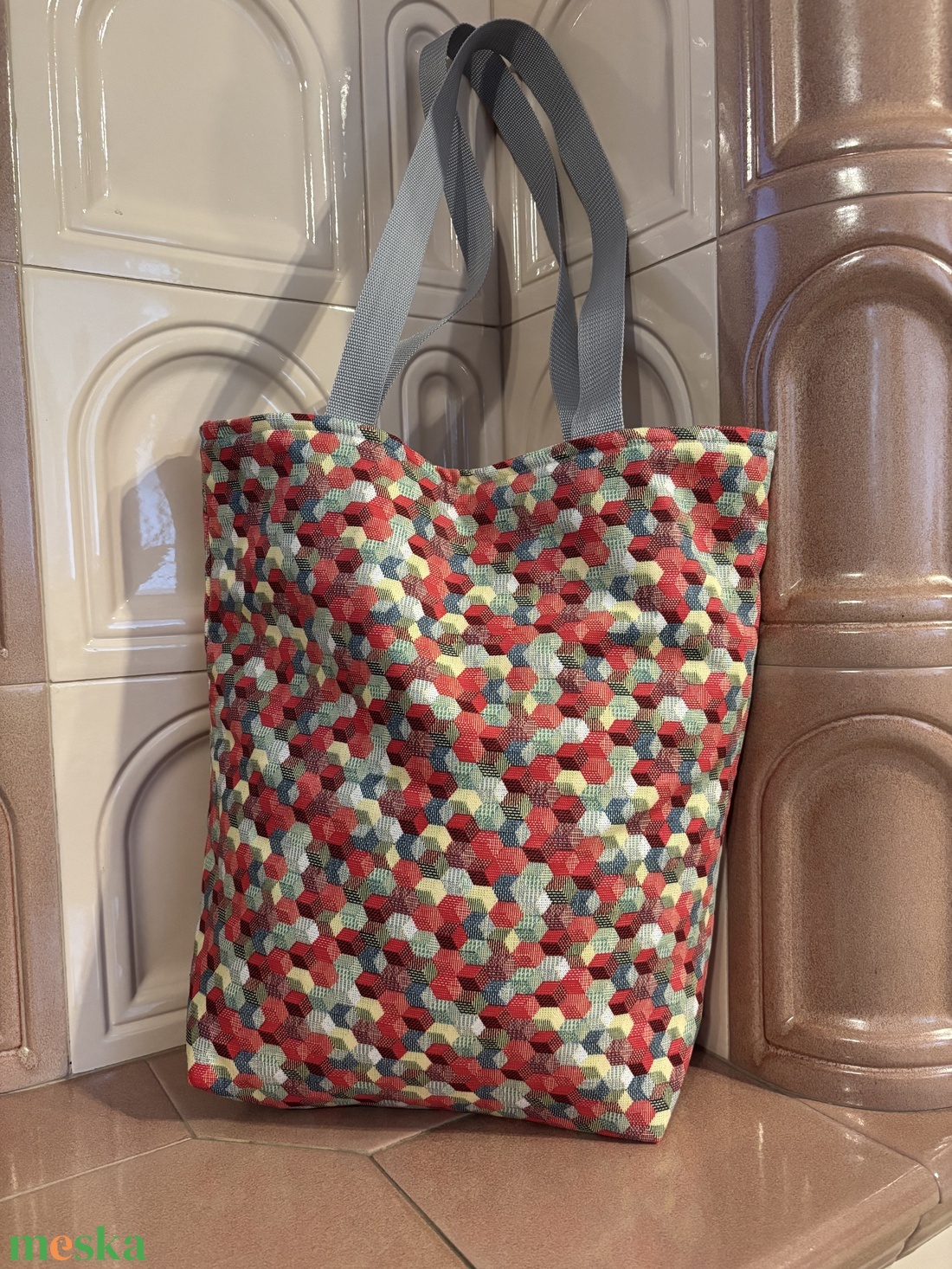 Bevásárló táska, erős vászonból - táska & tok - bevásárlás & shopper táska - shopper, textiltáska, szatyor - Meska.hu