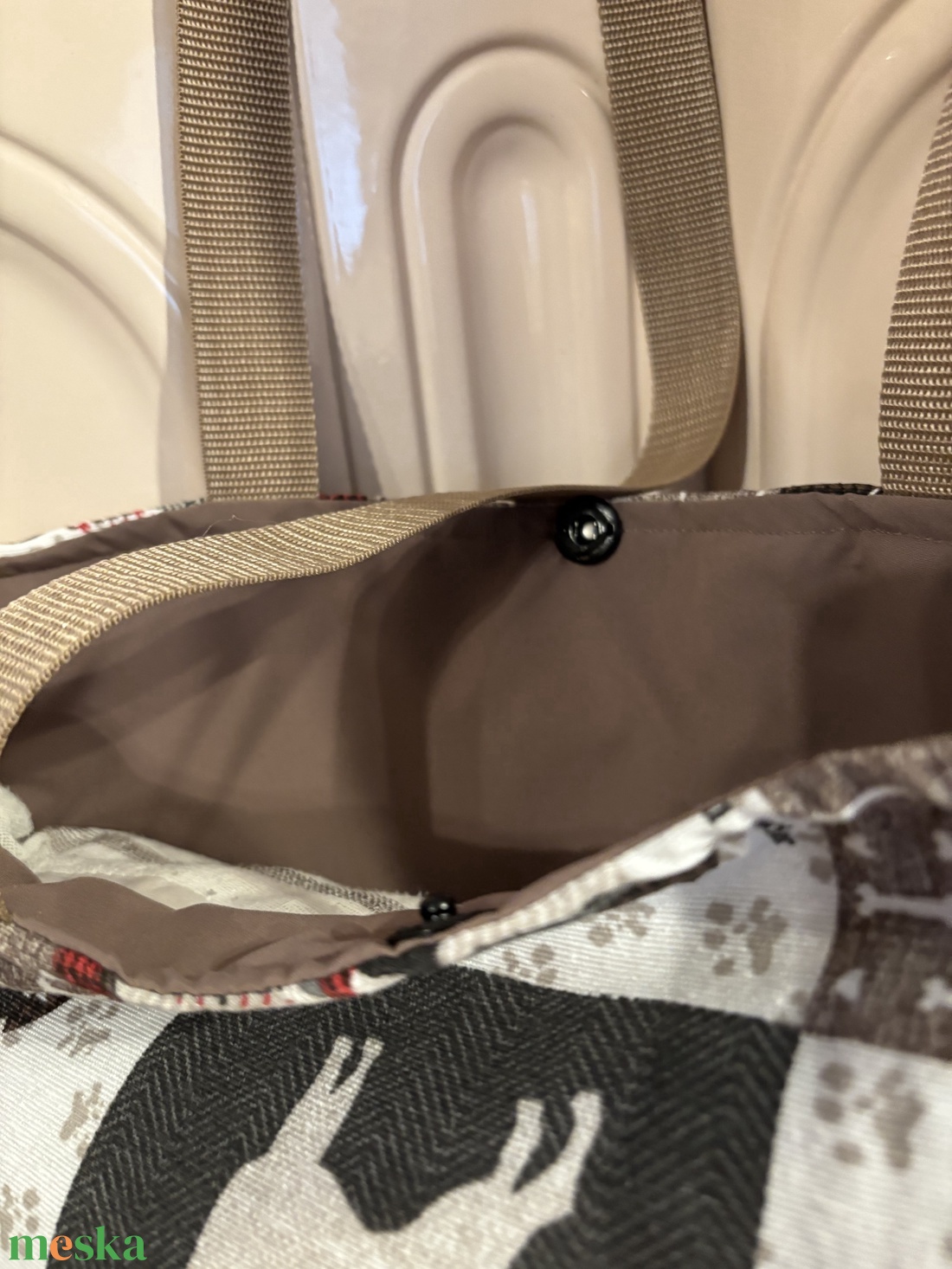 Bevásárló táska, erős vászonból - táska & tok - bevásárlás & shopper táska - shopper, textiltáska, szatyor - Meska.hu