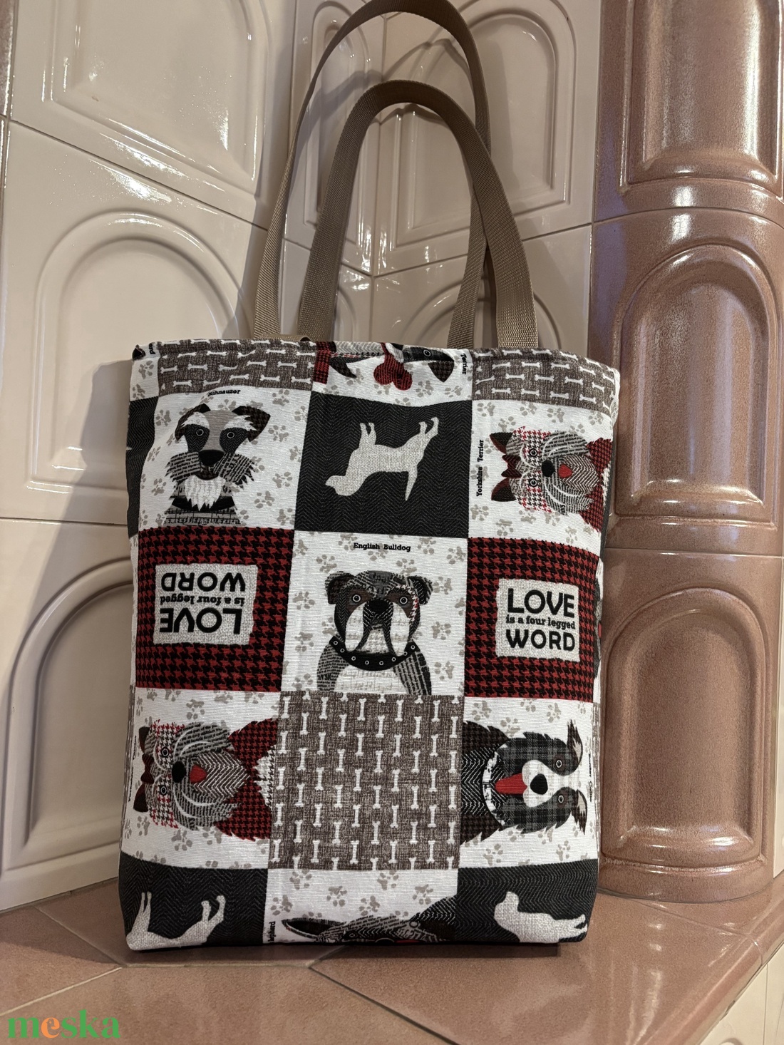 Bevásárló táska, erős vászonból - táska & tok - bevásárlás & shopper táska - shopper, textiltáska, szatyor - Meska.hu