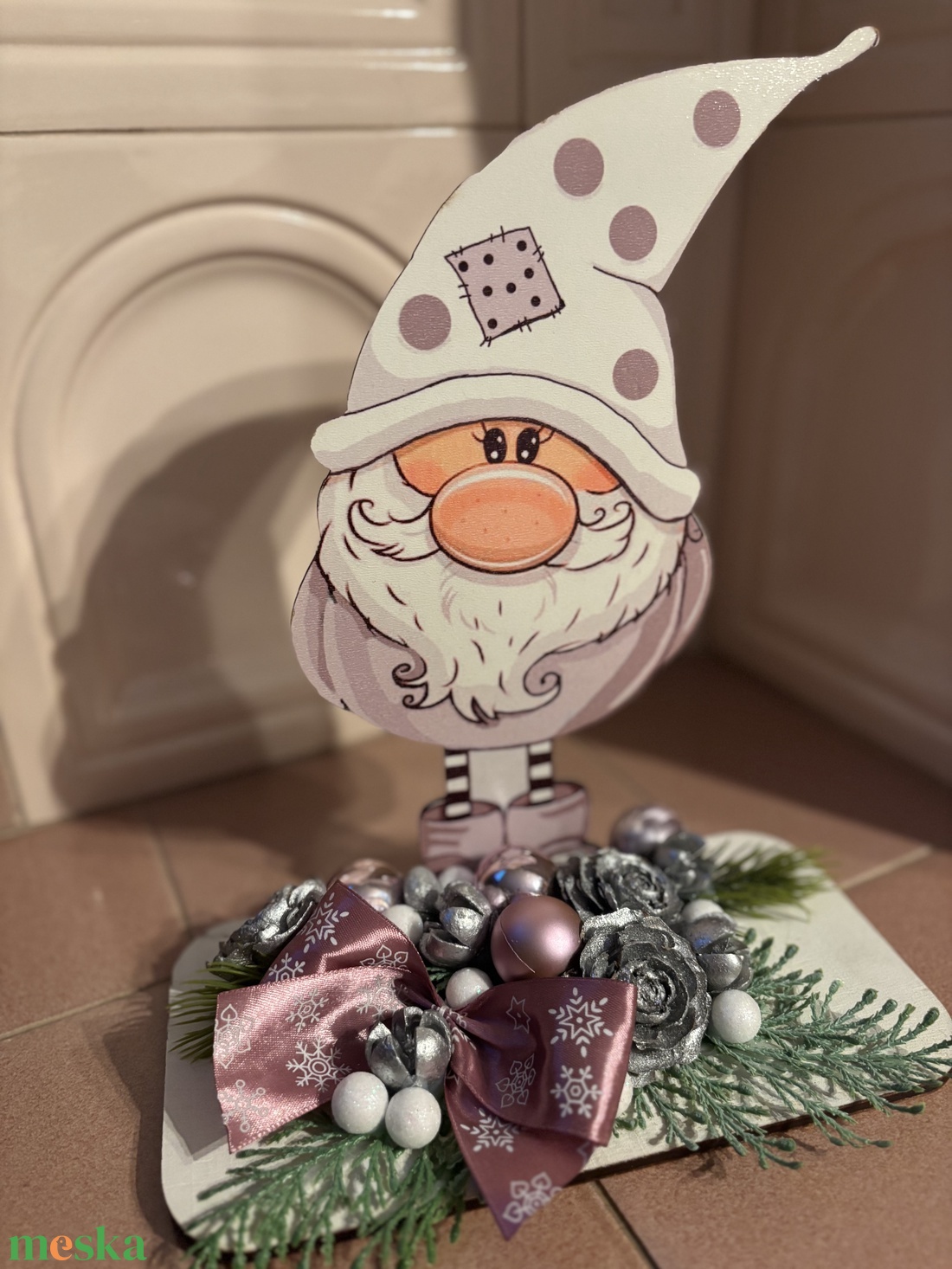 Karácsonyi asztaldísz  - karácsony - adventi díszek - adventi asztaldísz - Meska.hu