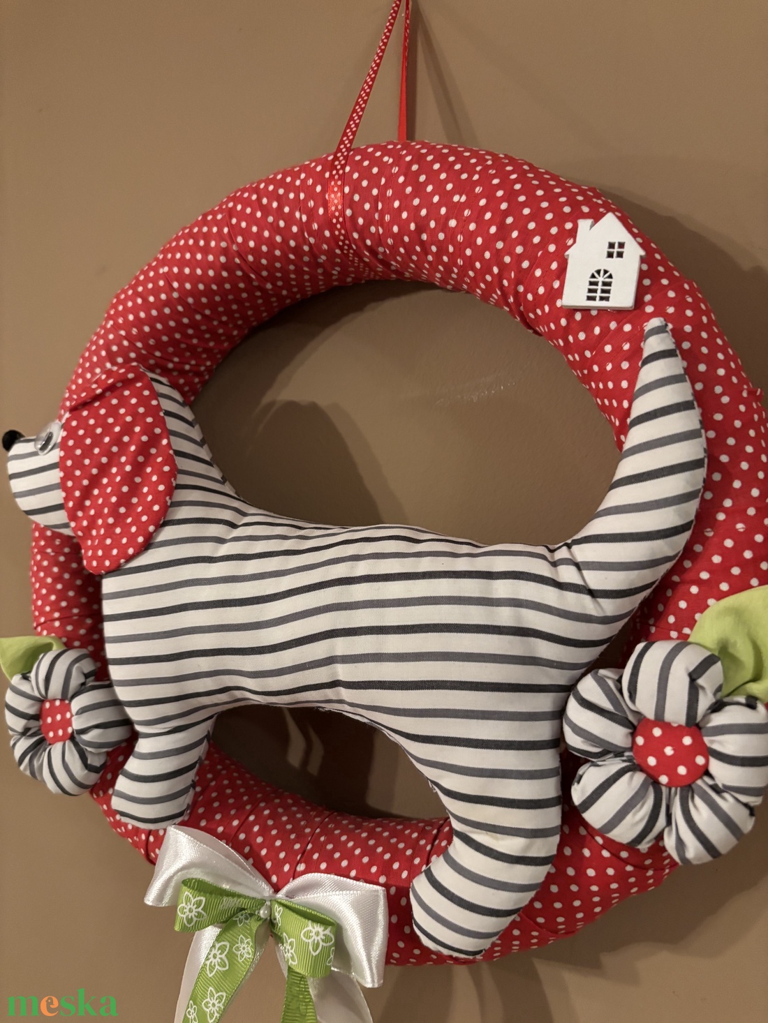 Tacsis Koszorú - otthon & életmód - dekoráció - ajtó- és ablak dekoráció - ajtódísz & kopogtató - Meska.hu