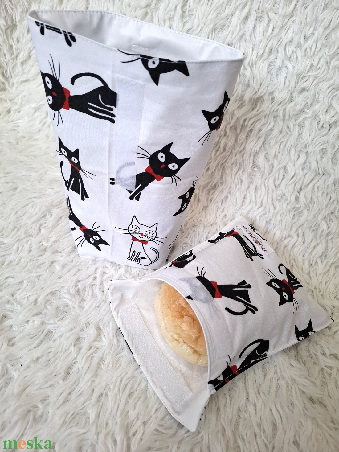 Cicás Uzsonnás szett - táska & tok - uzsonna- & ebéd tartó - szendvics csomagoló - Meska.hu