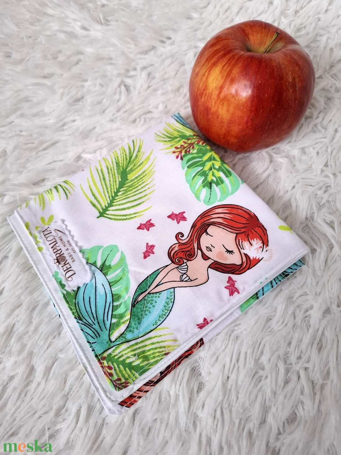 Sellő l�nyos újraszalvéta - táska & tok - uzsonna- & ebéd tartó - szendvics csomagoló - Meska.hu