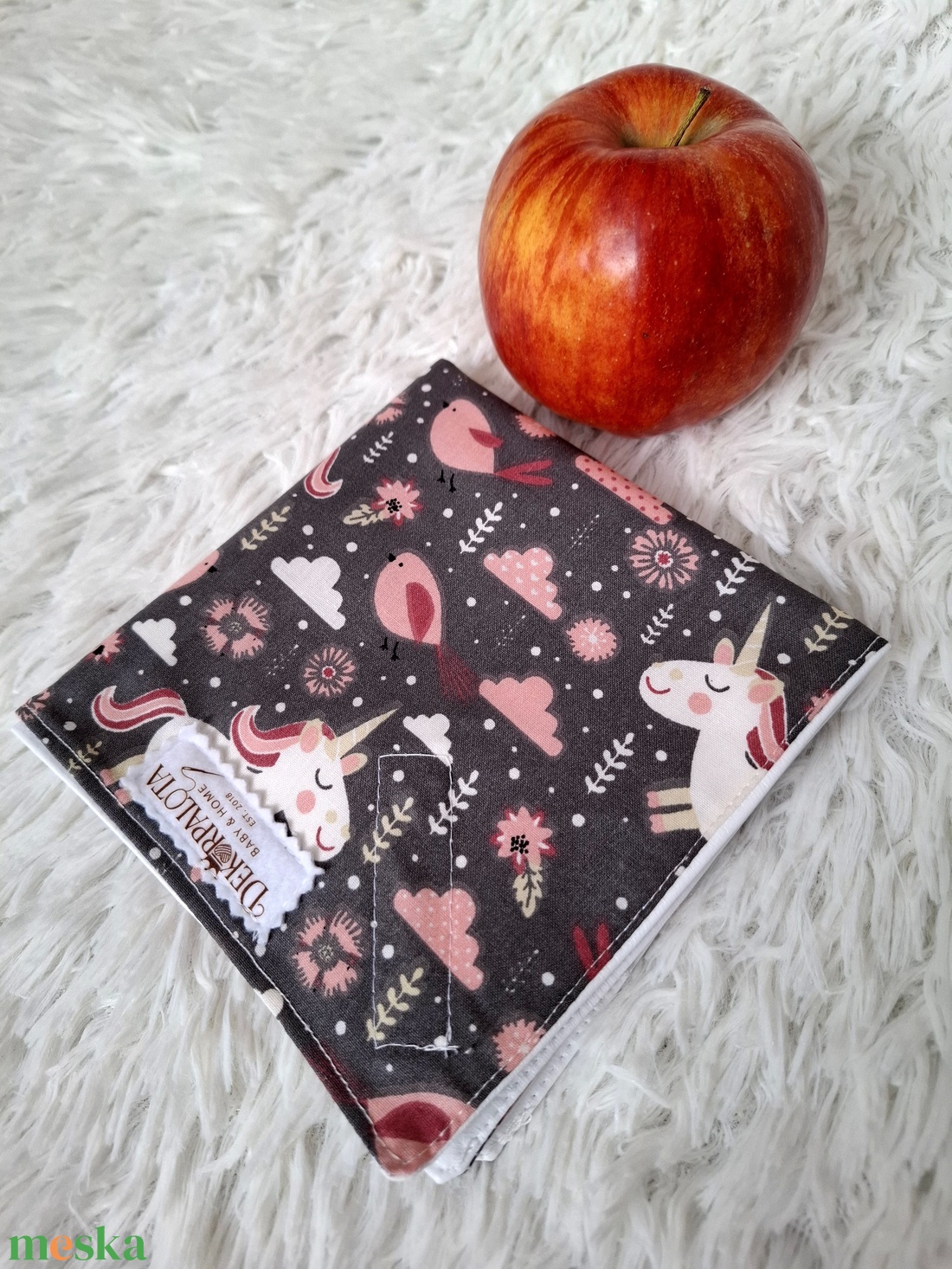 Unikornisos újraszalvéta - táska & tok - uzsonna- & ebéd tartó - szendvics csomagoló - Meska.hu