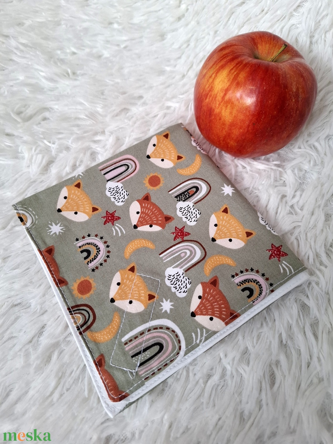 Róka koma újraszalvéta - táska & tok - uzsonna- & ebéd tartó - szendvics csomagoló - Meska.hu