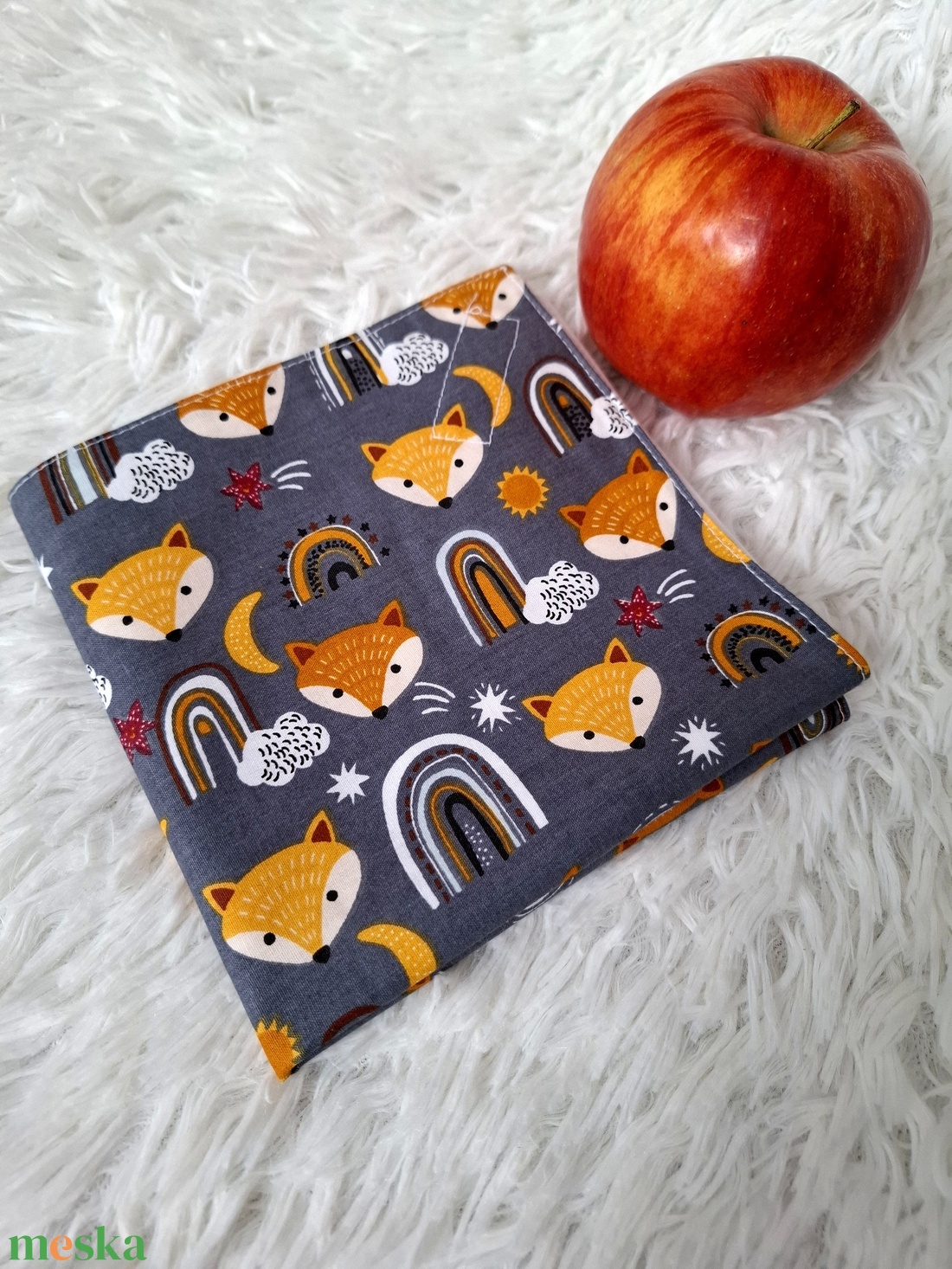 Rókás újraszalvéta - táska & tok - uzsonna- & ebéd tartó - szendvics csomagoló - Meska.hu