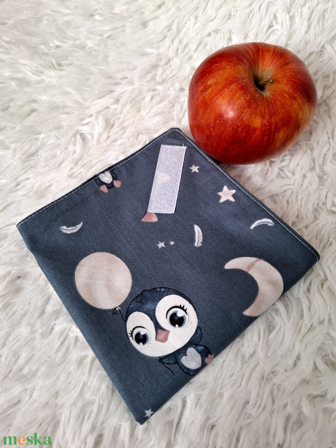 Pingvines újraszalvéta - táska & tok - uzsonna- & ebéd tartó - szendvics csomagoló - Meska.hu