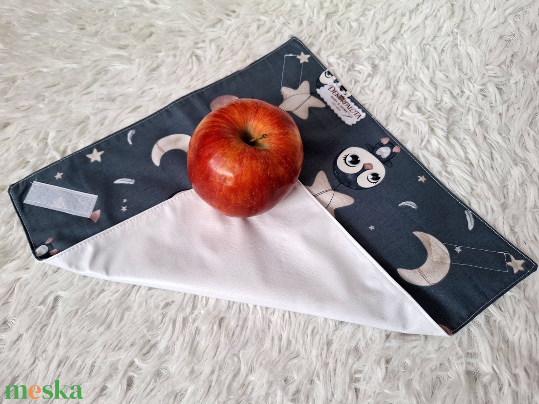 Pingvines újraszalvéta - táska & tok - uzsonna- & ebéd tartó - szendvics csomagoló - Meska.hu