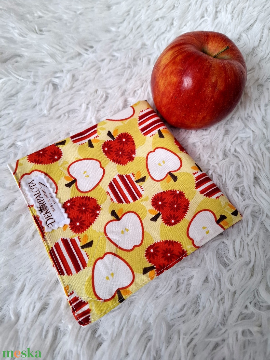 Almás újraszalvéta - táska & tok - uzsonna- & ebéd tartó - szendvics csomagoló - Meska.hu