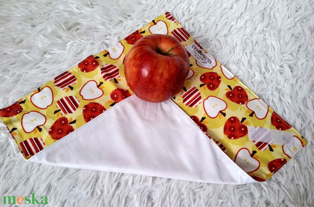 Almás újraszalvéta - táska & tok - uzsonna- & ebéd tartó - szendvics csomagoló - Meska.hu