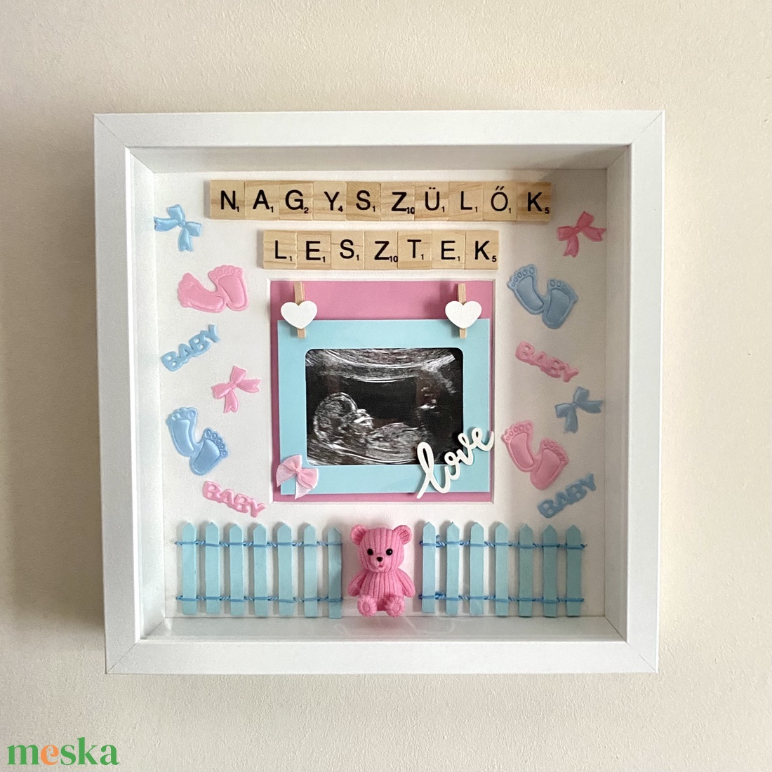 Nagyszülők lesztek bababejelentő 3D képkeret, falikép - otthon & életmód - babaszoba, gyerekszoba - babaszoba kép - Meska.hu Nagyszülők lesztek bababejelentő 3D képkeret, falikép - otthon & életmód - babaszoba, gyerekszoba - babaszoba kép - Meska.hu