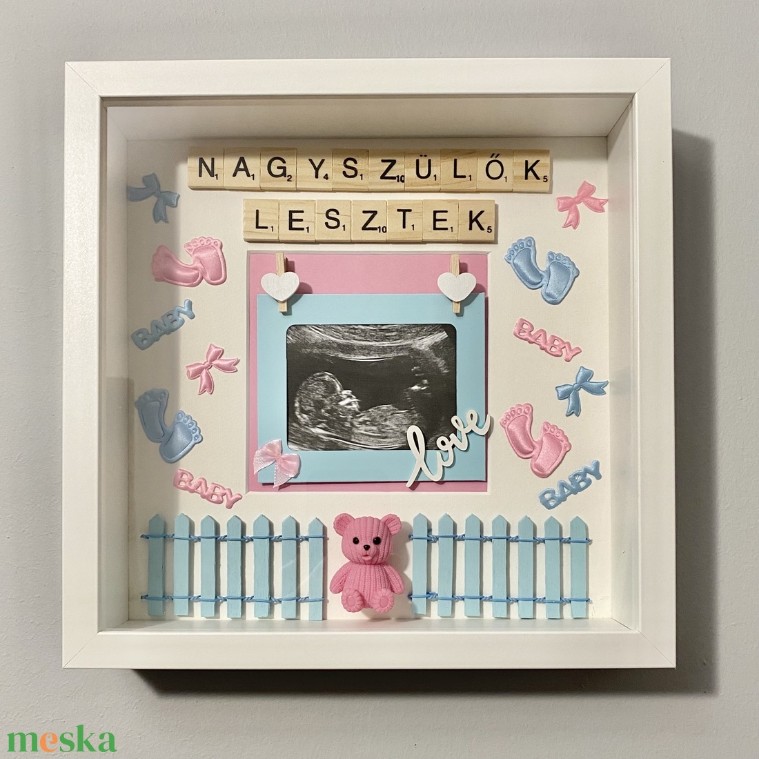 Nagyszülők lesztek bababejelentő 3D képkeret, falikép - otthon & életmód - babaszoba, gyerekszoba - babaszoba kép - Meska.hu Nagyszülők lesztek bababejelentő 3D képkeret, falikép - otthon & életmód - babaszoba, gyerekszoba - babaszoba kép - Meska.hu