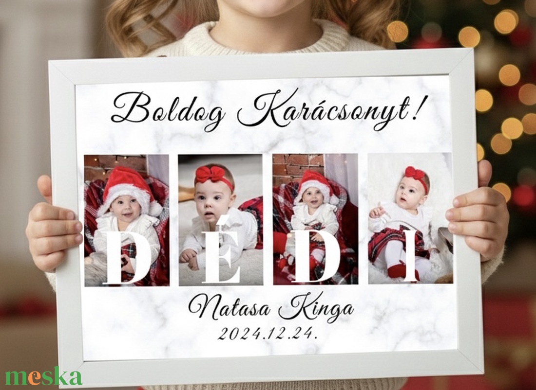 Boldog Karácsonyt Dédi falikép - karácsony - karácsonyi lakásdekoráció - karácsonyi lakásdíszek - Meska.hu