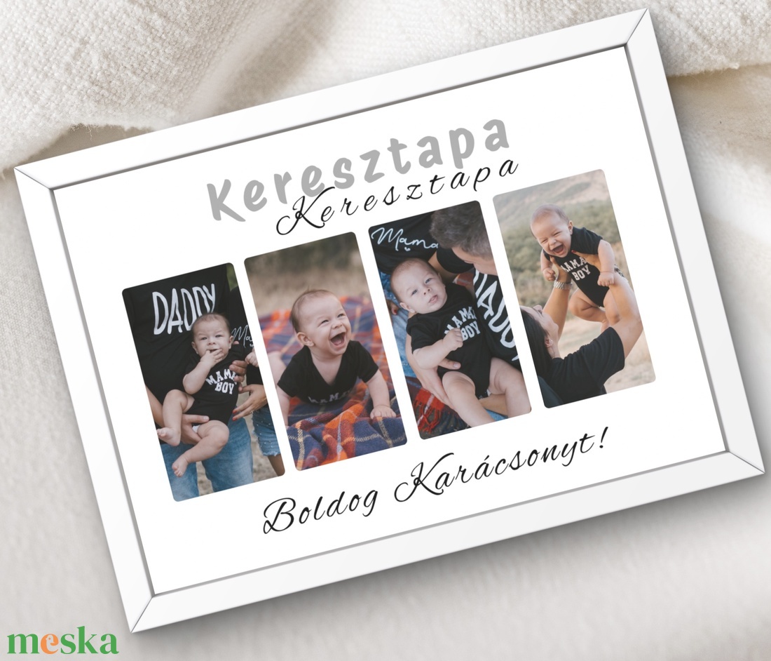 Boldog Karácsonyt Keresztapa falikép - karácsony - karácsonyi lakásdekoráció - karácsonyi lakásdíszek - Meska.hu