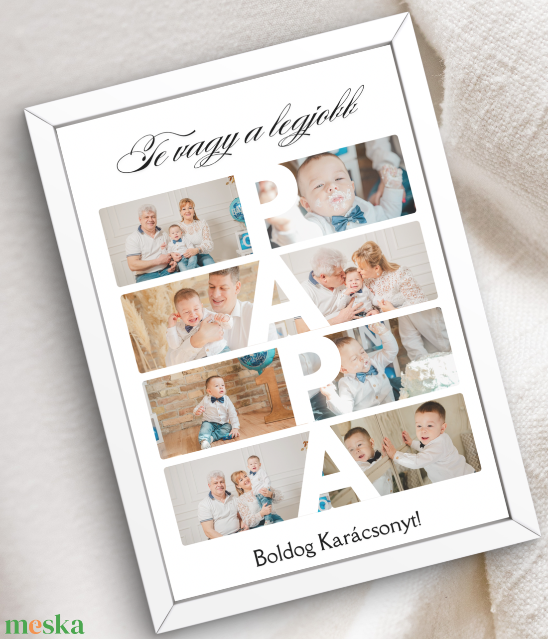 Boldog Karácsonyt Papa falikép - karácsony - karácsonyi lakásdekoráció - karácsonyi lakásdíszek - Meska.hu