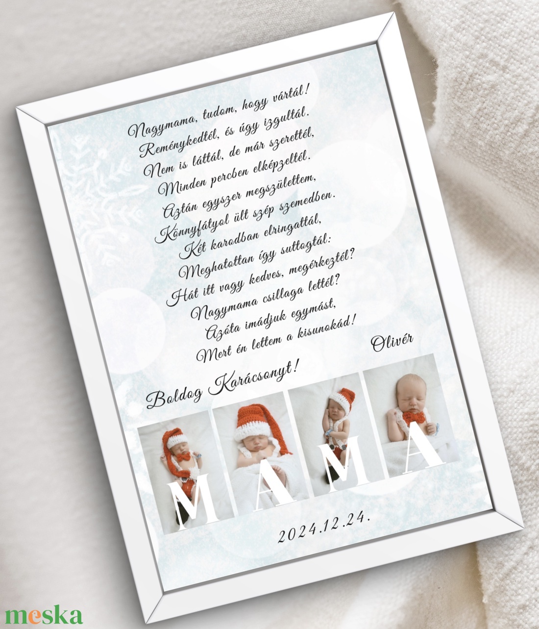 Boldog Karácsonyt Mama falikép - karácsony - karácsonyi lakásdekoráció - karácsonyi lakásdíszek - Meska.hu