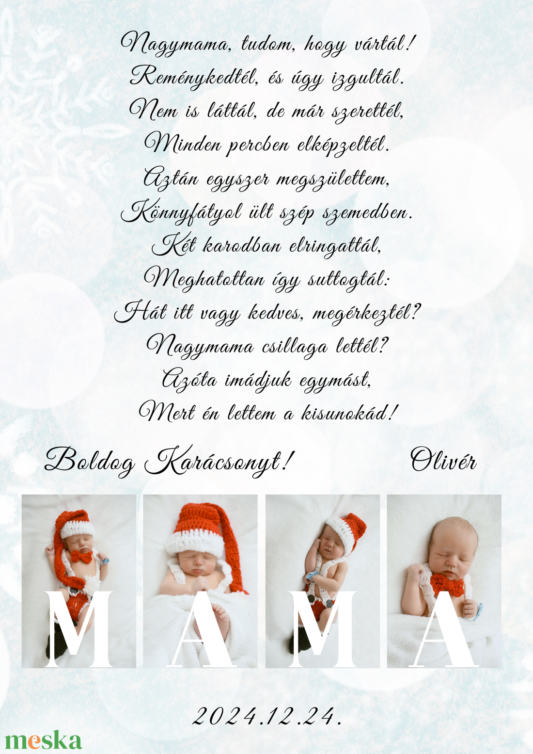 Boldog Karácsonyt Mama falikép - karácsony - karácsonyi lakásdekoráció - karácsonyi lakásdíszek - Meska.hu