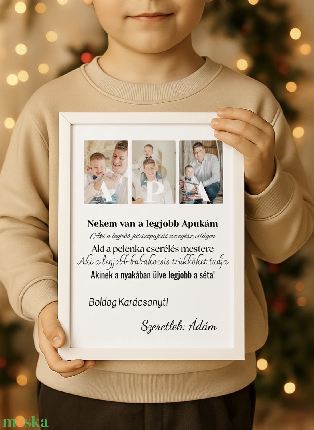 Boldog Karácsonyt Apa falikép - karácsony - karácsonyi lakásdekoráció - karácsonyi lakásdíszek - Meska.hu