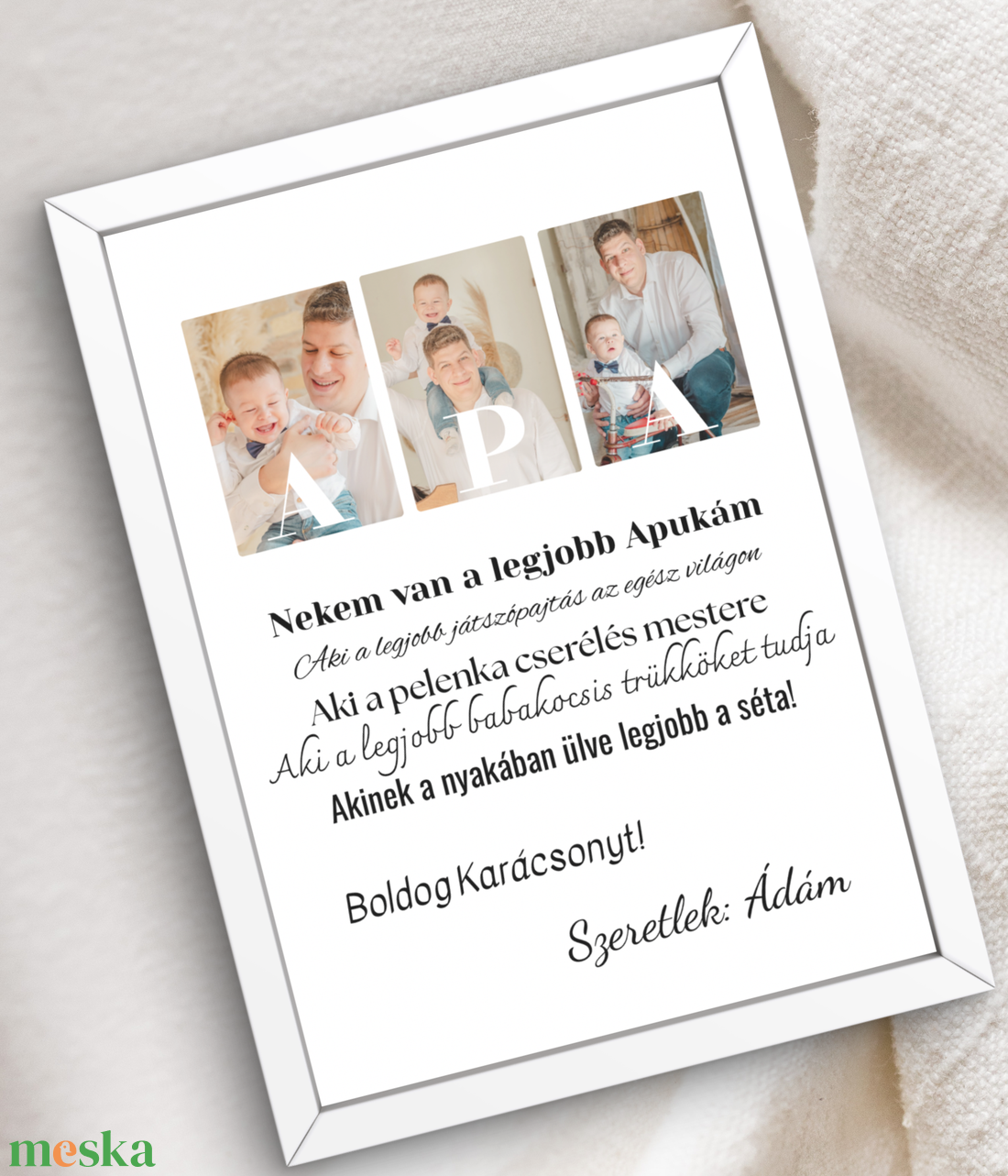 Boldog Karácsonyt Apa falikép - karácsony - karácsonyi lakásdekoráció - karácsonyi lakásdíszek - Meska.hu