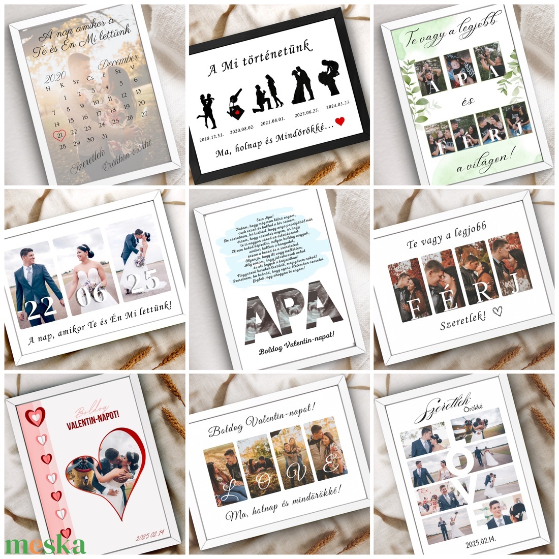 Boldog Valentin-napot falikép - otthon & életmód - papír, írószer - album & fotóalbum - Meska.hu