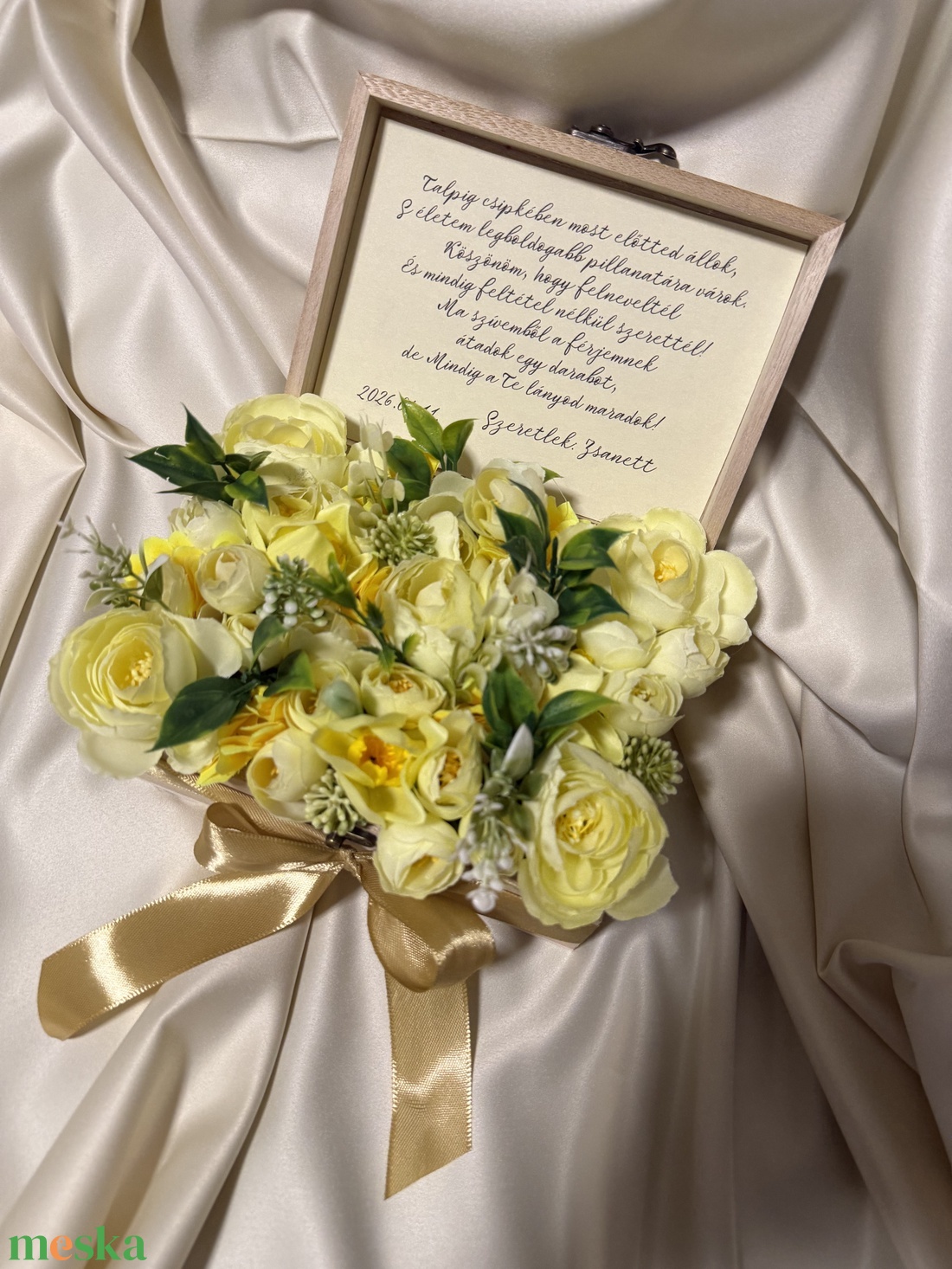 Szülőköszöntő virágbox - esküvő - emlék & ajándék - szülőköszöntő ajándék - Meska.hu
