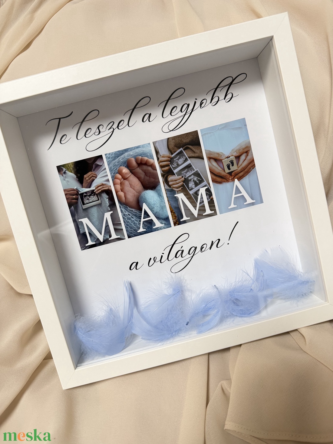 Nagymama leszel bababejelentő 3D képkeret, falikép  - baba - mama - babaemlékek - bababejelentők - Meska.hu