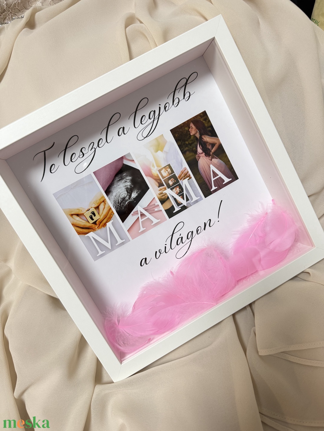 Nagymama leszel bababejelentő 3D képkeret, falikép  - baba - mama - babaemlékek - bababejelentők - Meska.hu