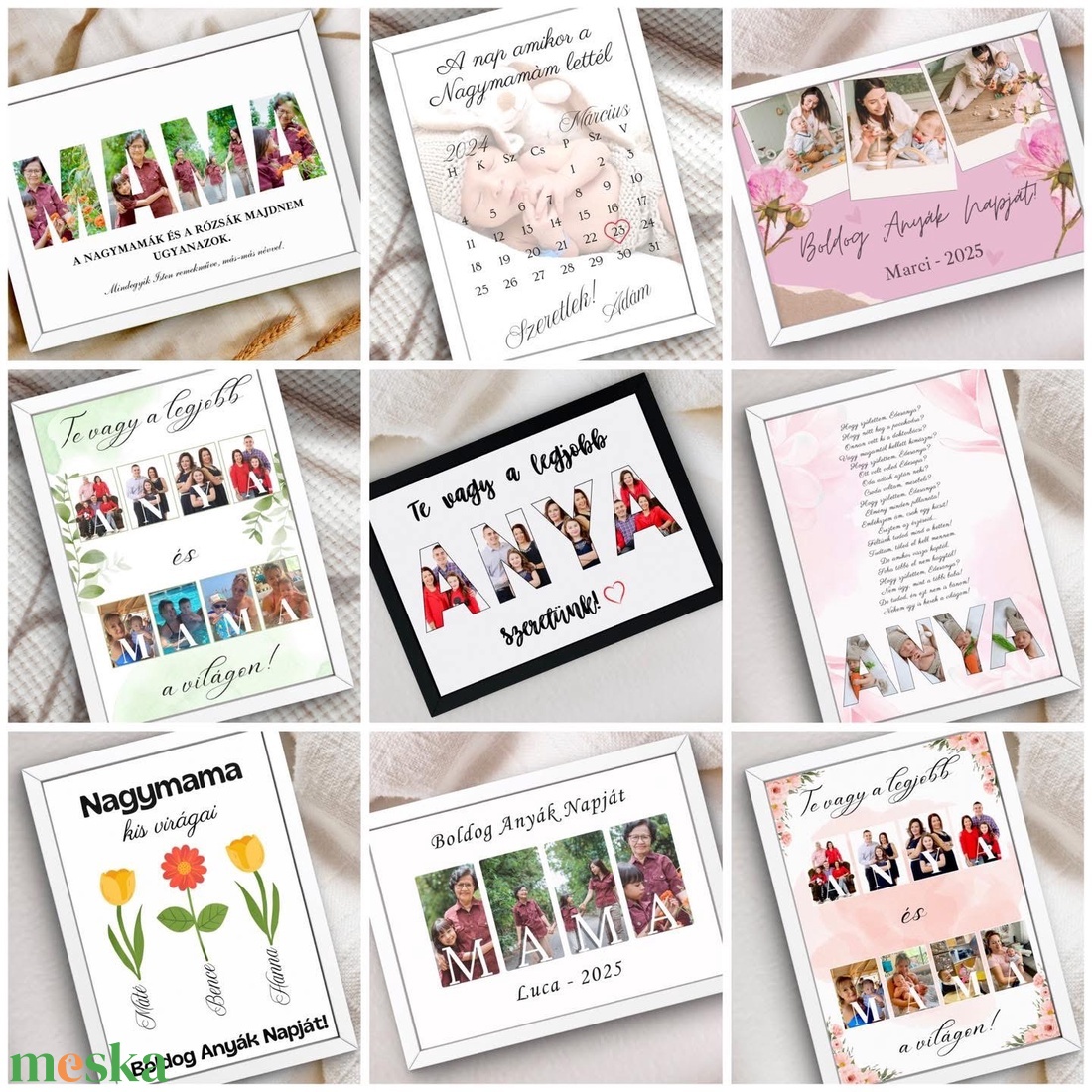 Anyák napi falikép - otthon & életmód - papír, írószer - album & fotóalbum - Meska.hu