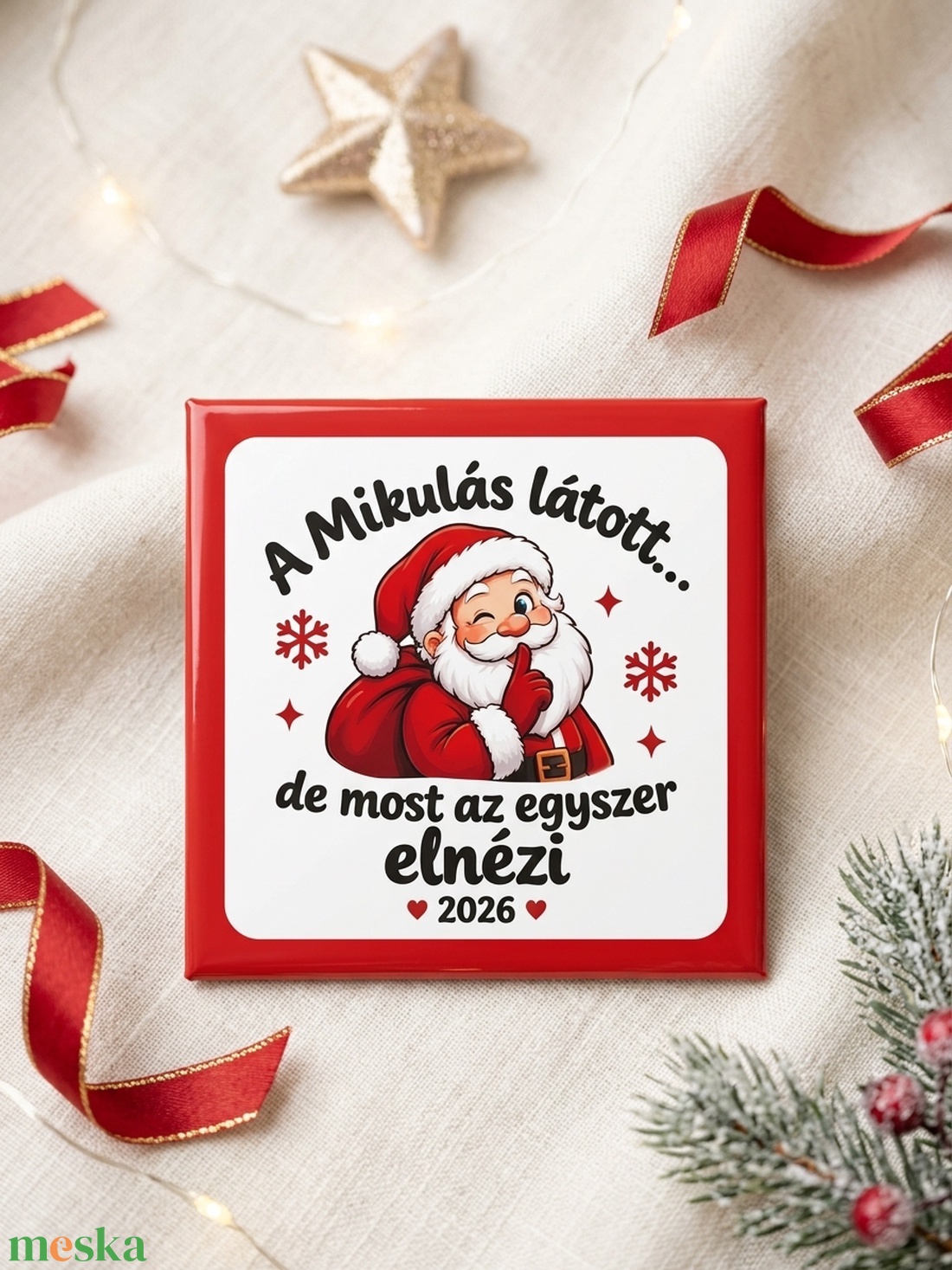Karácsonyi hűtőmágnes  - otthon & életmód - konyhafelszerelés, tálalás - konyhai dekoráció - hűtőmágnes - Meska.hu