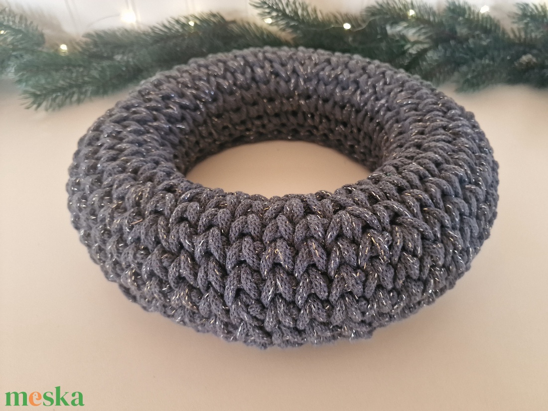  Horgolt adventi koszorú skandináv stílusban - karácsony - adventi díszek - adventi koszorú - Meska.hu