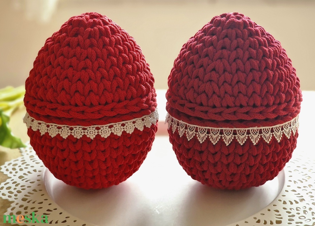 Horgolt tojás tároló - ünnepi díszek, dekorációk - húsvéti díszek és dekorációk - húsvéti tojás, hímestojás - Meska.hu