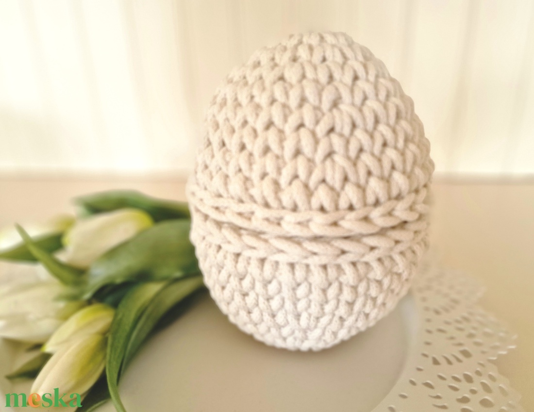 Horgolt tojás tároló - ünnepi díszek, dekorációk - húsvéti díszek és dekorációk - húsvéti tojás, hímestojás - Meska.hu