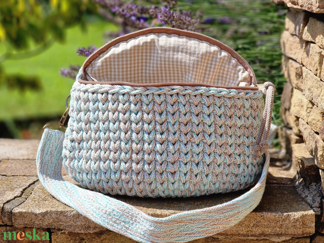 Horgolt táska/crossbody- vintage - táska & tok - övtáska - Meska.hu