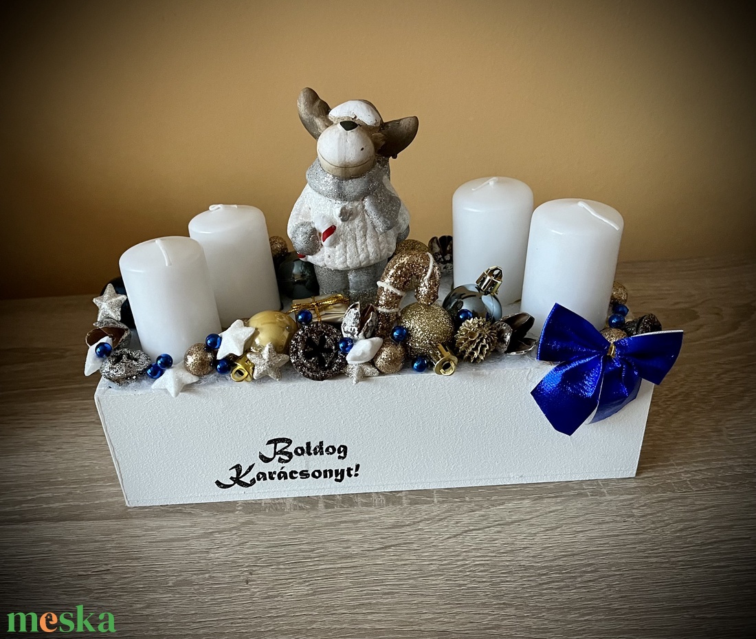 Adventi asztaldísz Rudolffal - karácsony - adventi díszek - adventi asztaldísz - Meska.hu Adventi asztaldísz Rudolffal - karácsony - adventi díszek - adventi asztaldísz - Meska.hu