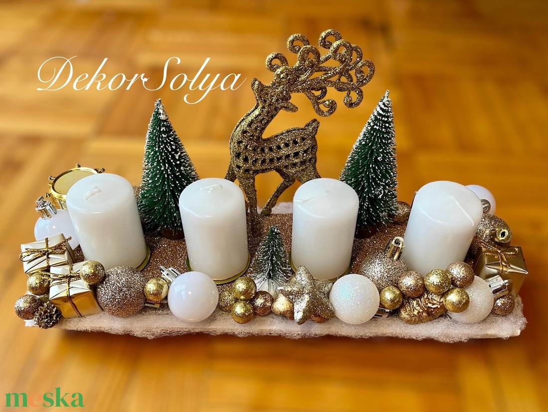 Adventi asztaldísz - karácsony - adventi díszek - adventi asztaldísz - Meska.hu