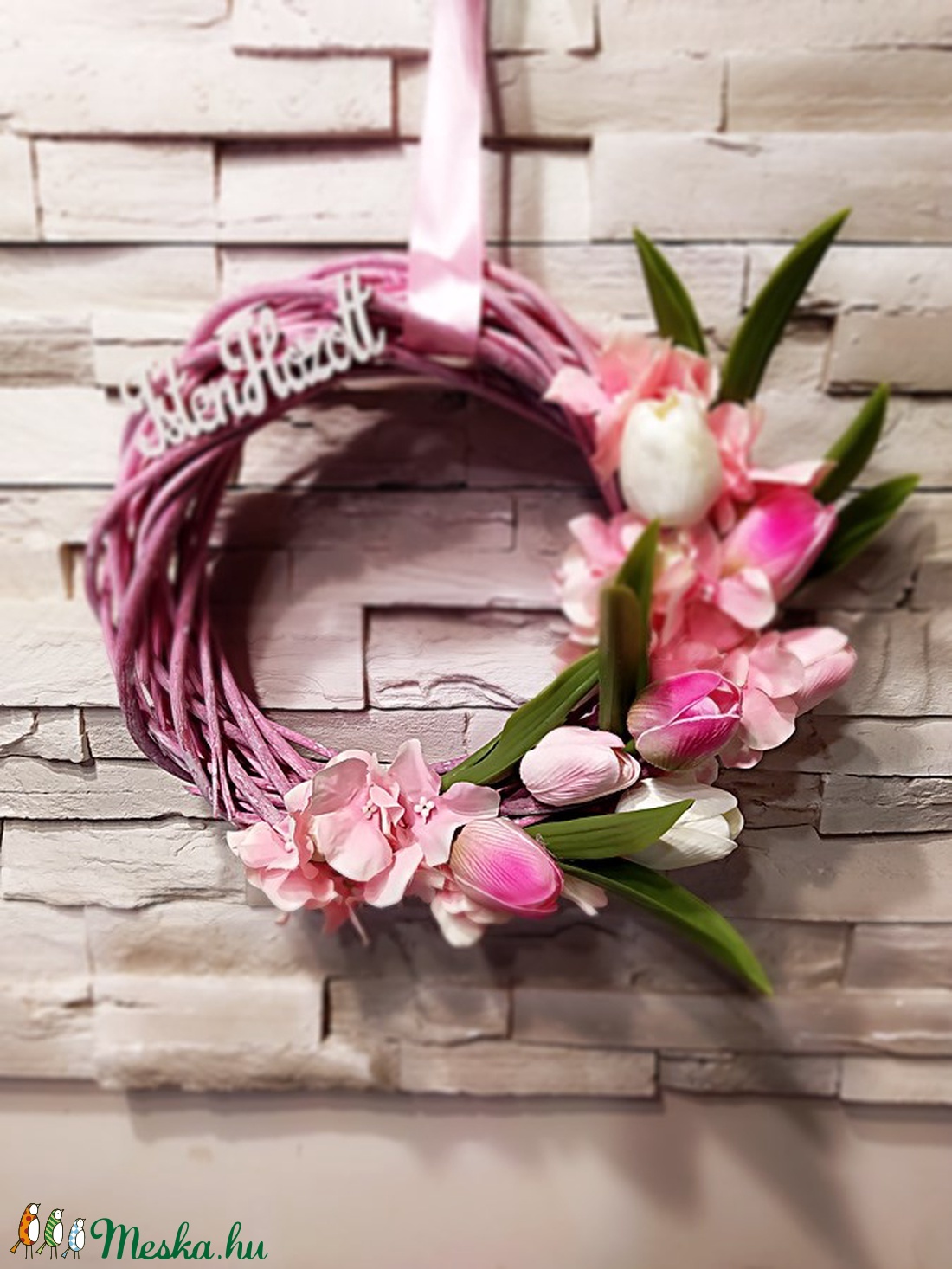 Tavaszi ajtódísz, kopogtató - otthon & életmód - dekoráció - Meska.hu