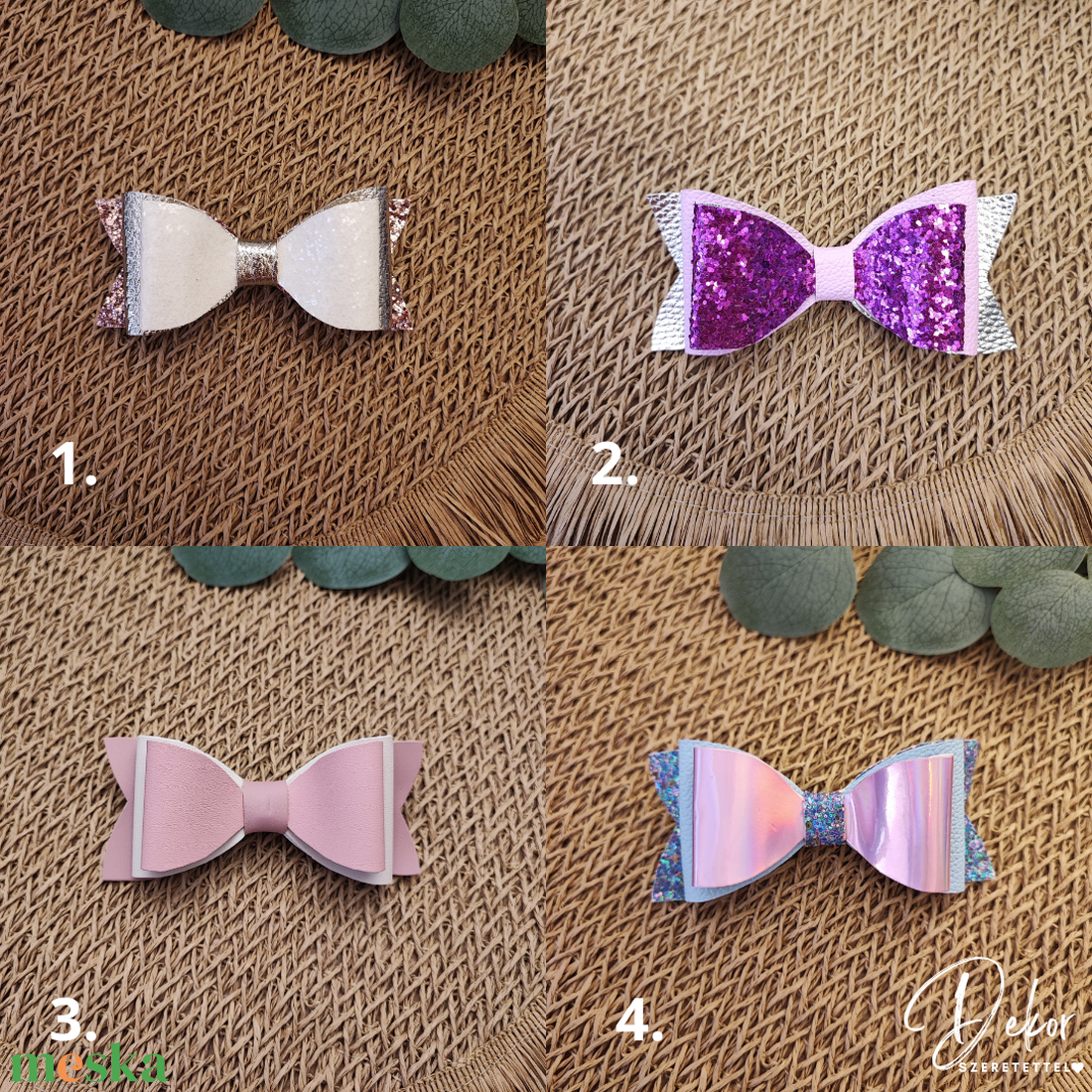 Masnis hajcsat � csillogó és pasztell színekben - nagy - ruha & divat - hajdísz & hajcsat - hajcsat & hajtű - Meska.hu