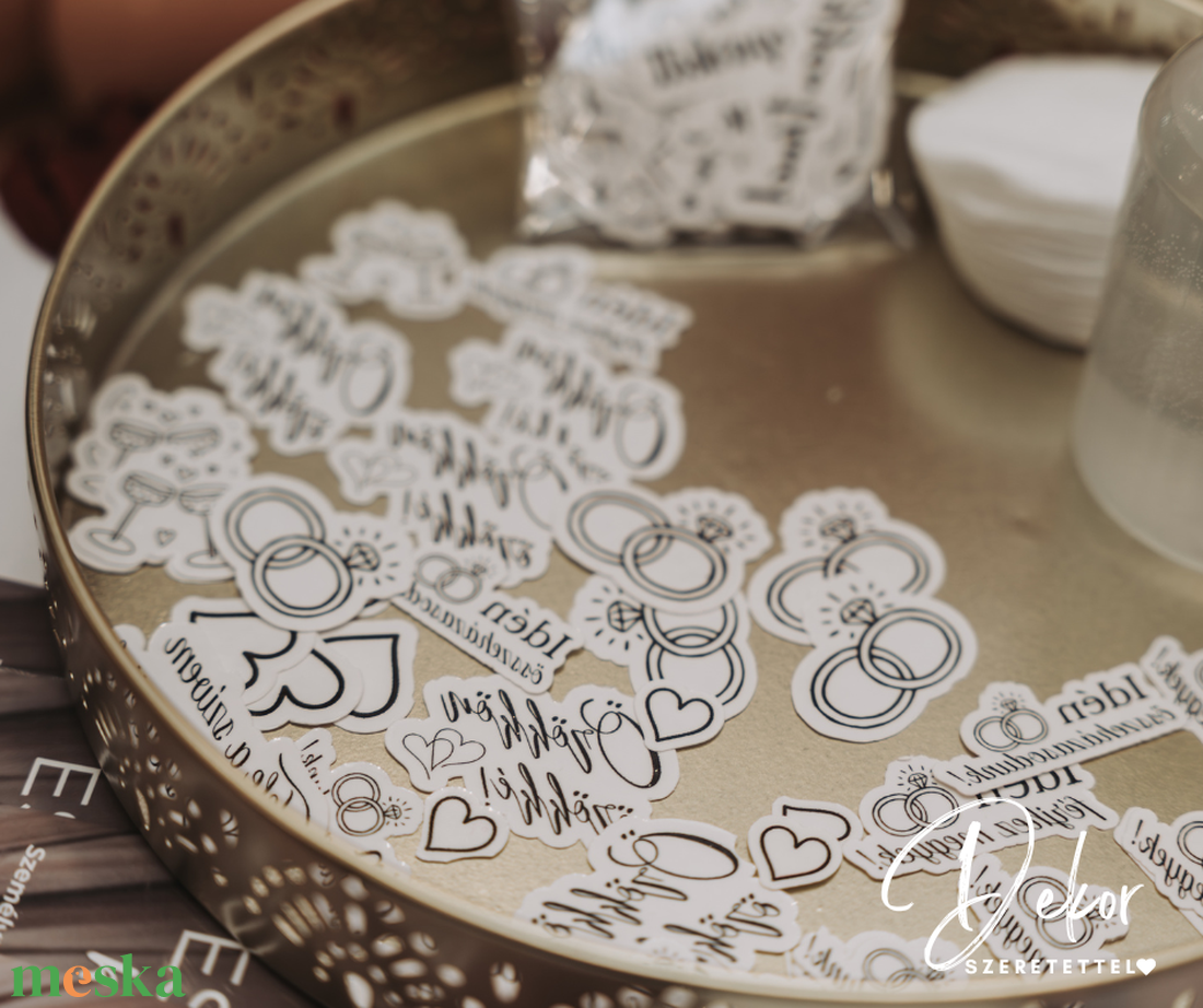 Esküvői ideiglenes tetoválás � lemosható vendégajándék és buli kiegészítő - otthon & életmód - papír, írószer - ideiglenes tetoválás - Meska.hu