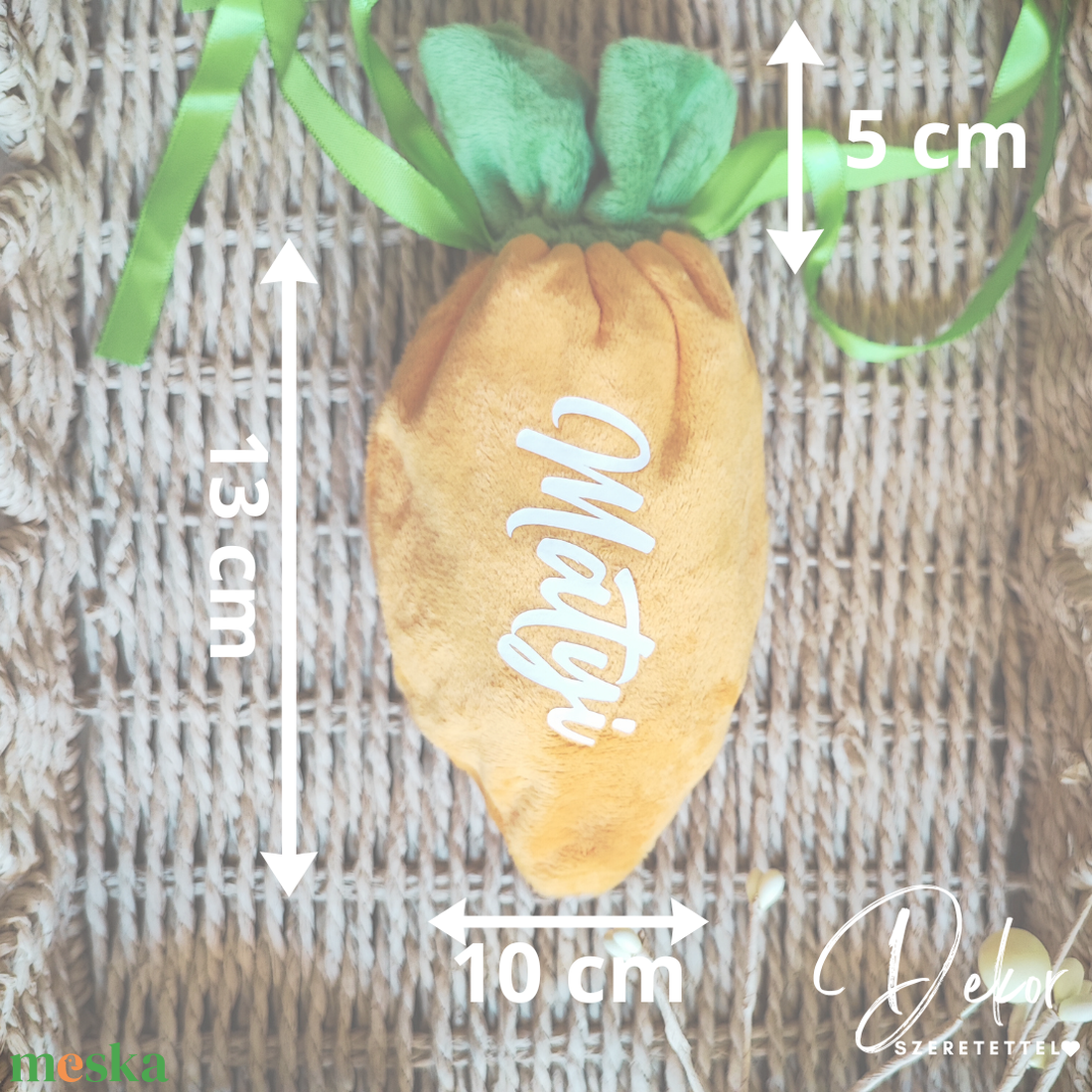 Húsvéti répa zsák � kedves ajándékcsomagolás tojásokhoz és apró meglepetésekhez - ünnepi díszek, dekorációk - húsvéti díszek és dekorációk - húsvéti ajándékátadó - Meska.hu