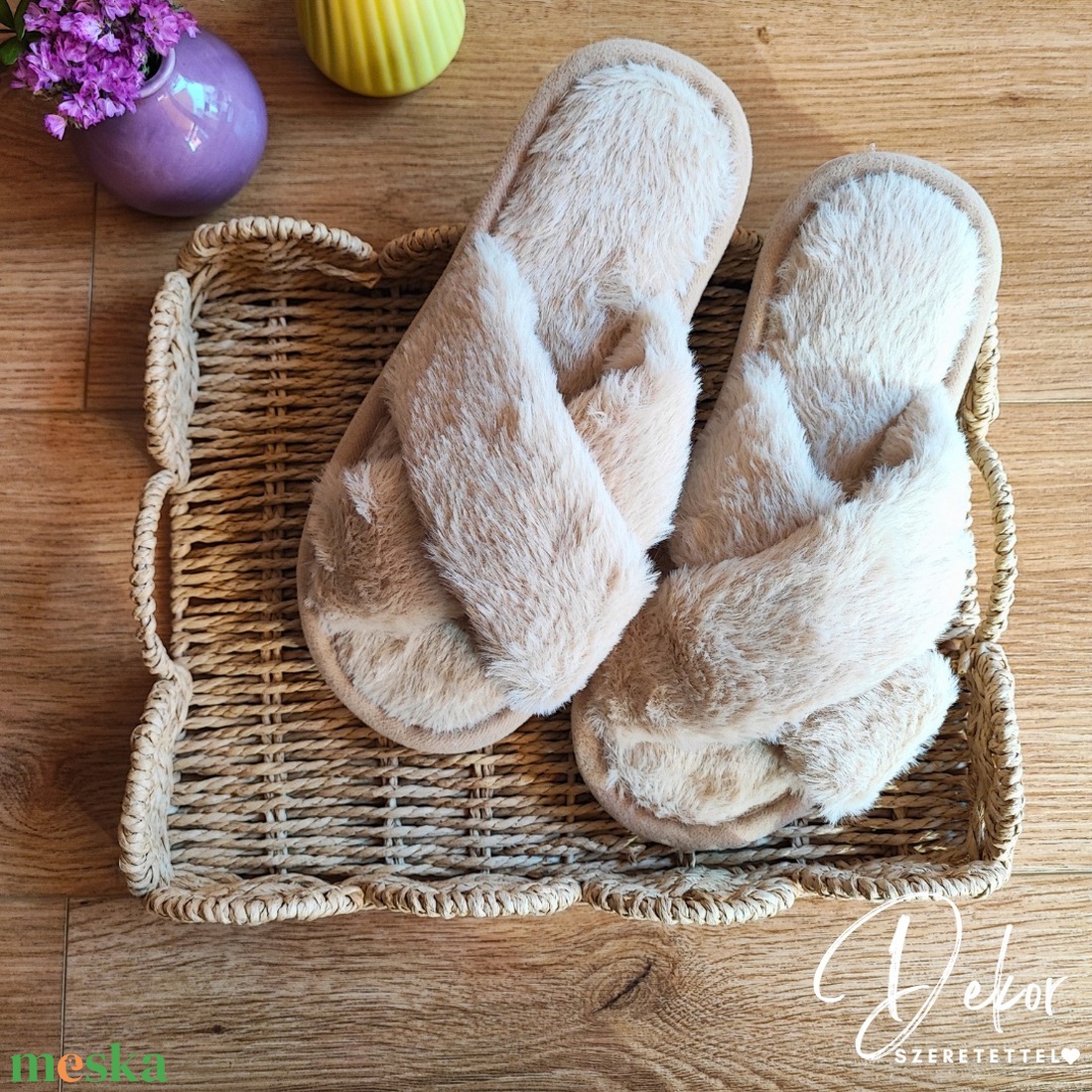 Menyasszonyi/koszorúslány készülődős papucs, pihe-puha esküvői készülődős szőrmés papucs - esküvő - kiegészítők - esküvői köntös - Meska.hu